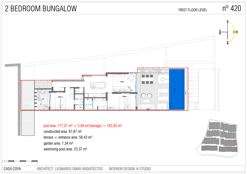 Floor plan of Apartment 420 Royal Hideaway Corales Villas with corner layout and side windows