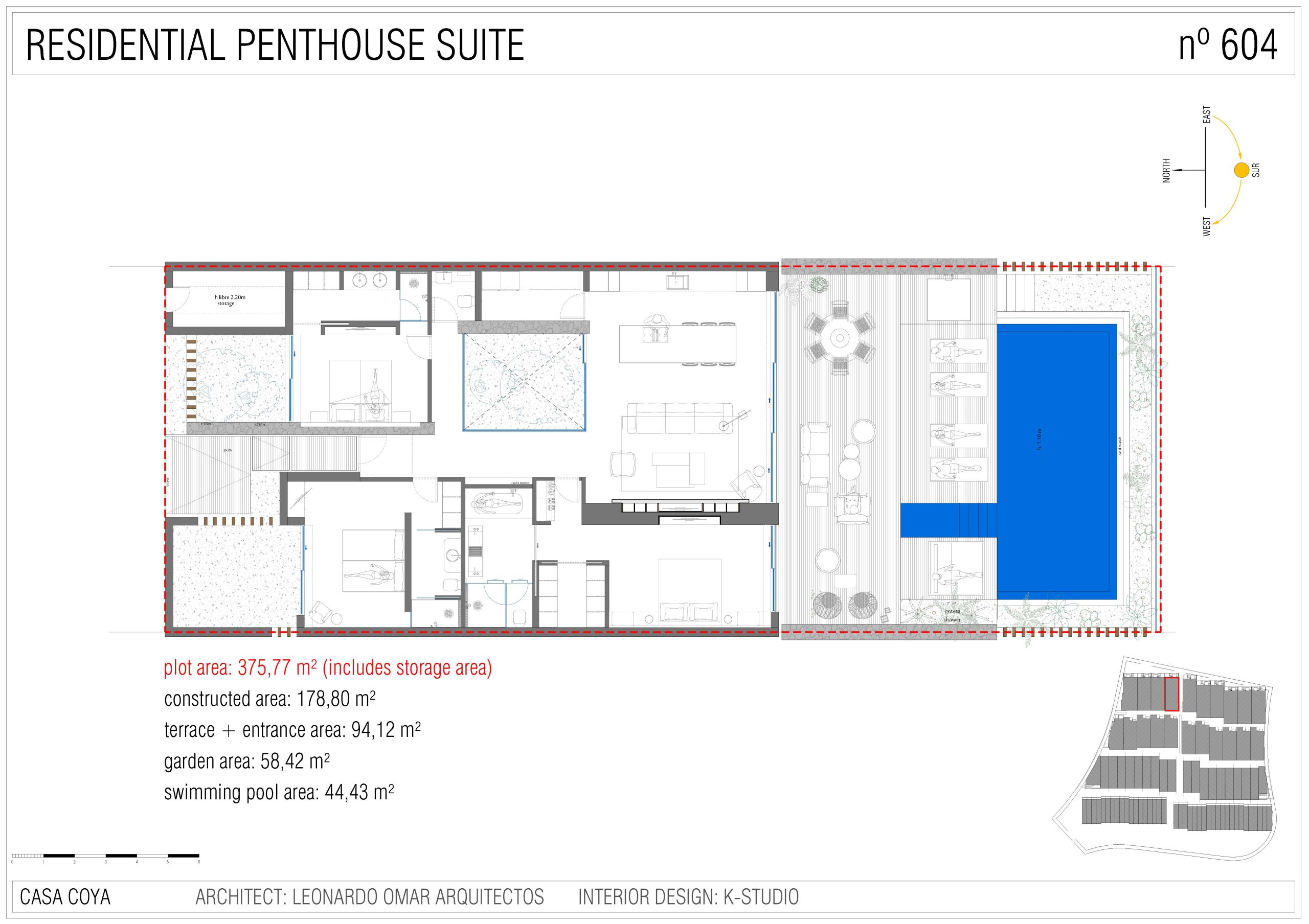 Floor plan of Villa 604