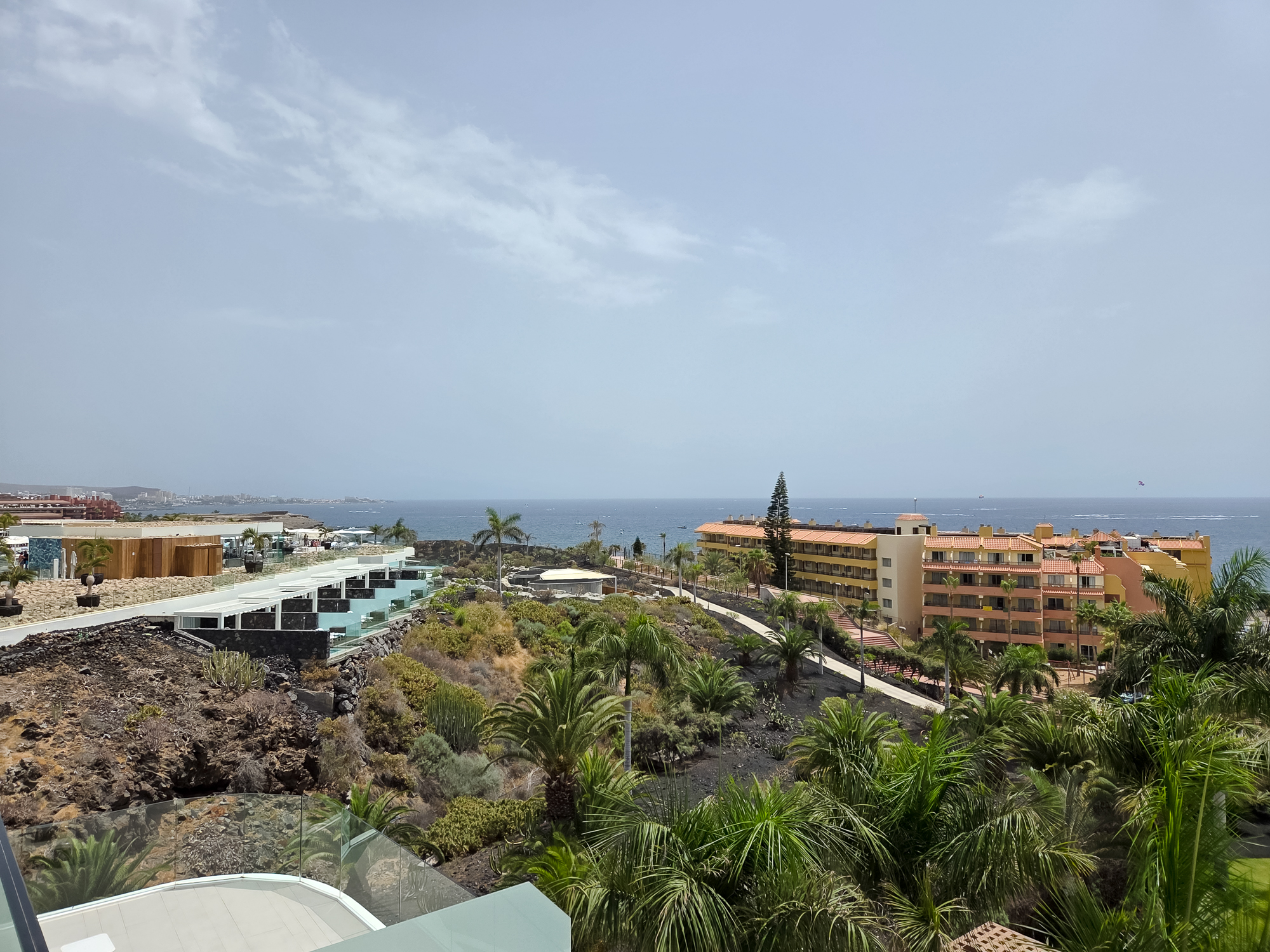 views from 2324 junior suite to ocean and la caleta de adeje in tenerife