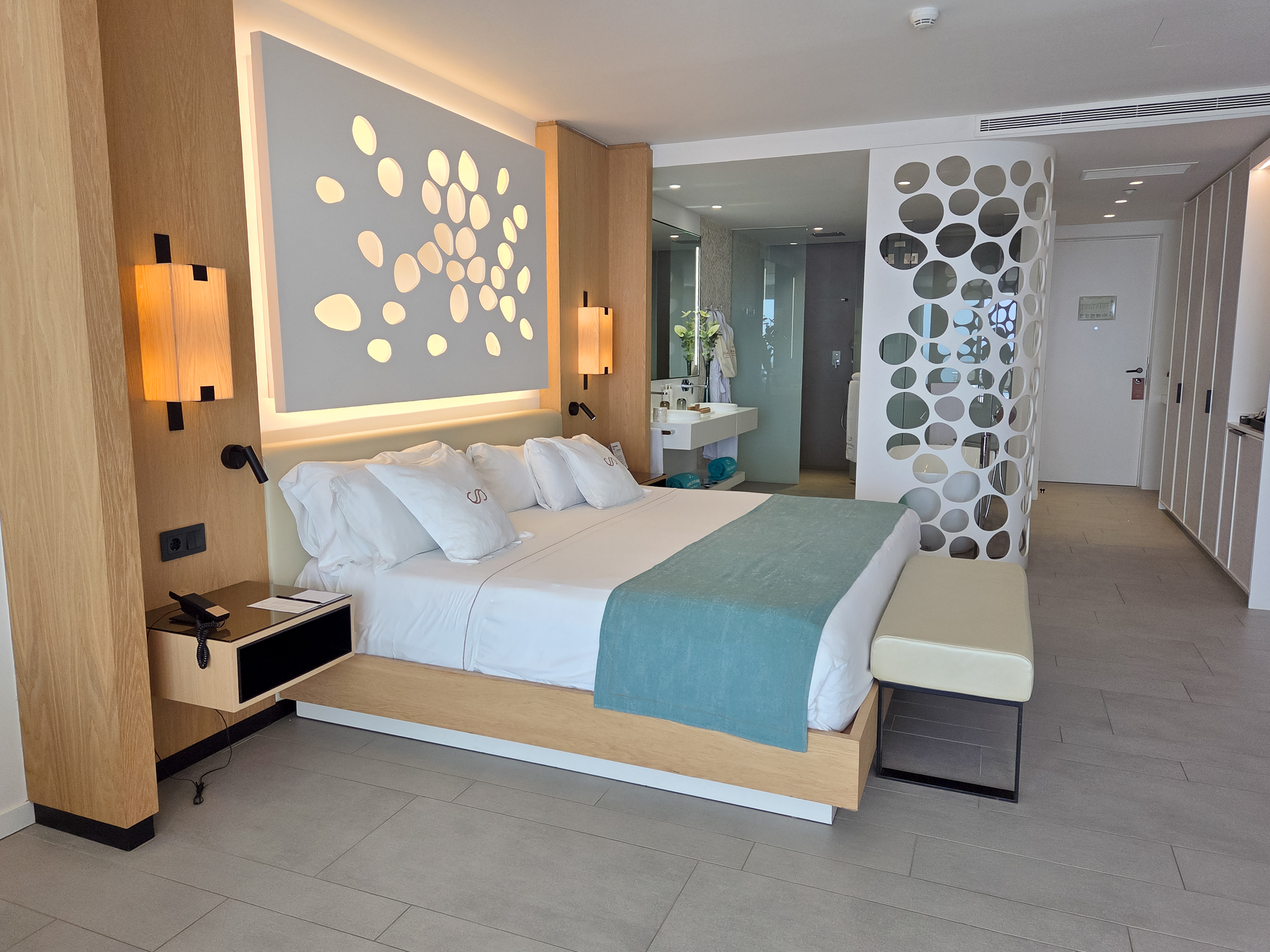 Corner Junior Suite 2401 with panoramic ocean views at Royal Hideaway Corales Beach in La Caleta, Tenerife.