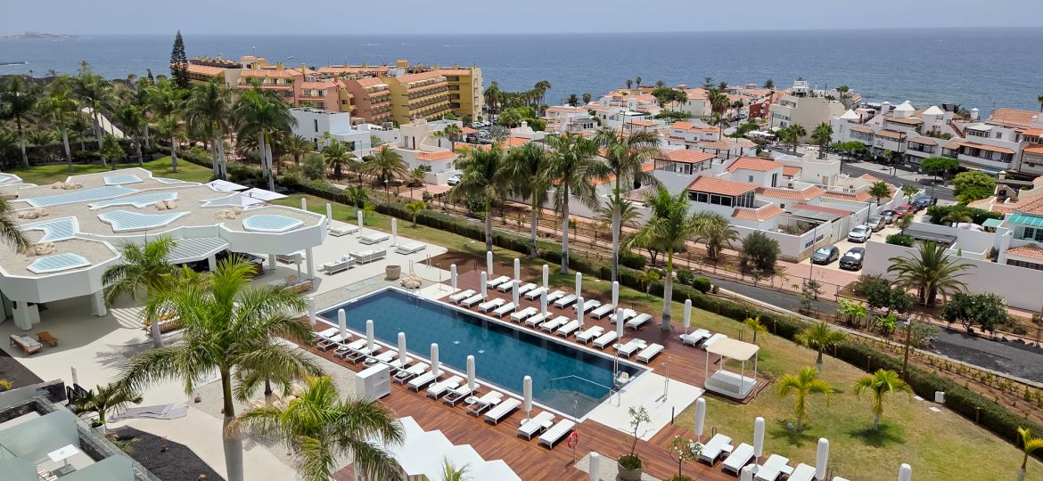Corner Junior Suite 2401 with panoramic ocean views at Royal Hideaway Corales Beach in La Caleta, Tenerife.