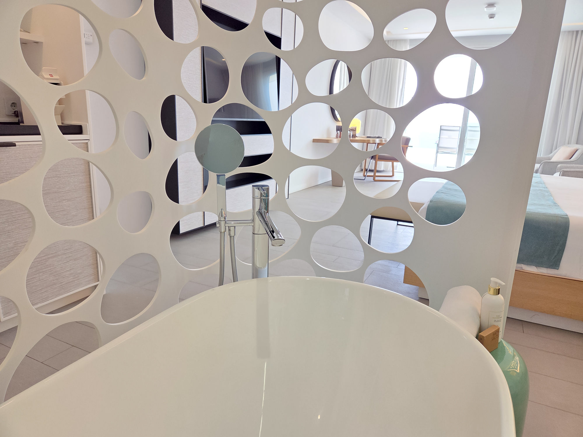 Corner Junior Suite 2401 with panoramic ocean views at Royal Hideaway Corales Beach in La Caleta, Tenerife.