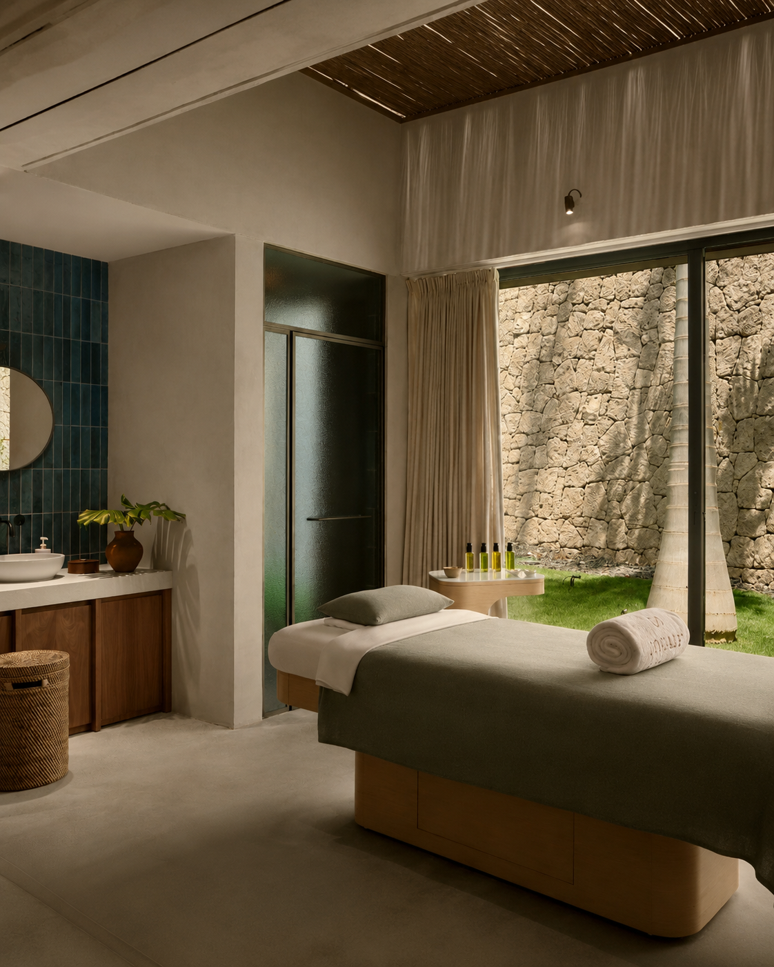 Massage room in Wellness area in Corales hotels.