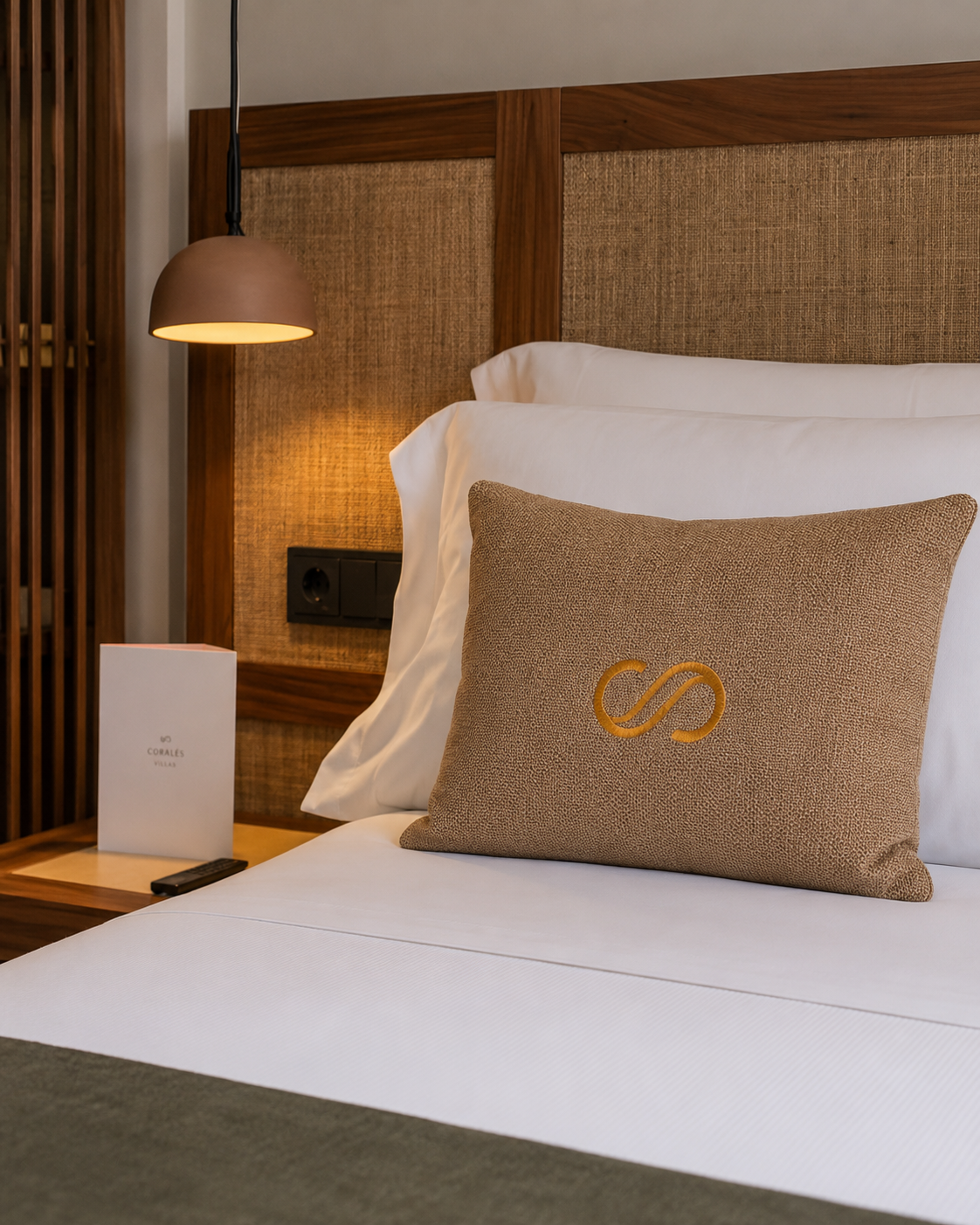 pillow and bedding in Corales Villas guest bedroom